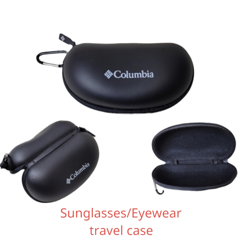 Columbia Eyewear travel case w carabiner zipper black Sunglass case unisex